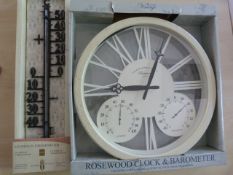 *Wall Clock and a Outside Thermometer