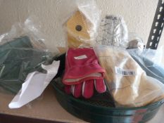 *Garden Accessories Including Gloves, Sieve, Bird