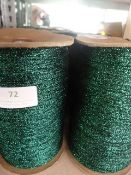 *8 Rolls of Green Metallic Thread