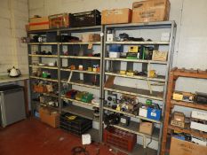 *Three Bays of SSI Adjustable Workshop Shelving