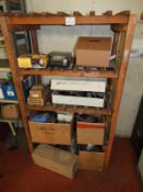 *Section of Wooden Shelving Containing Assorted Wiring Looms, etc.