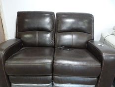 *Zach Leather Loveseat