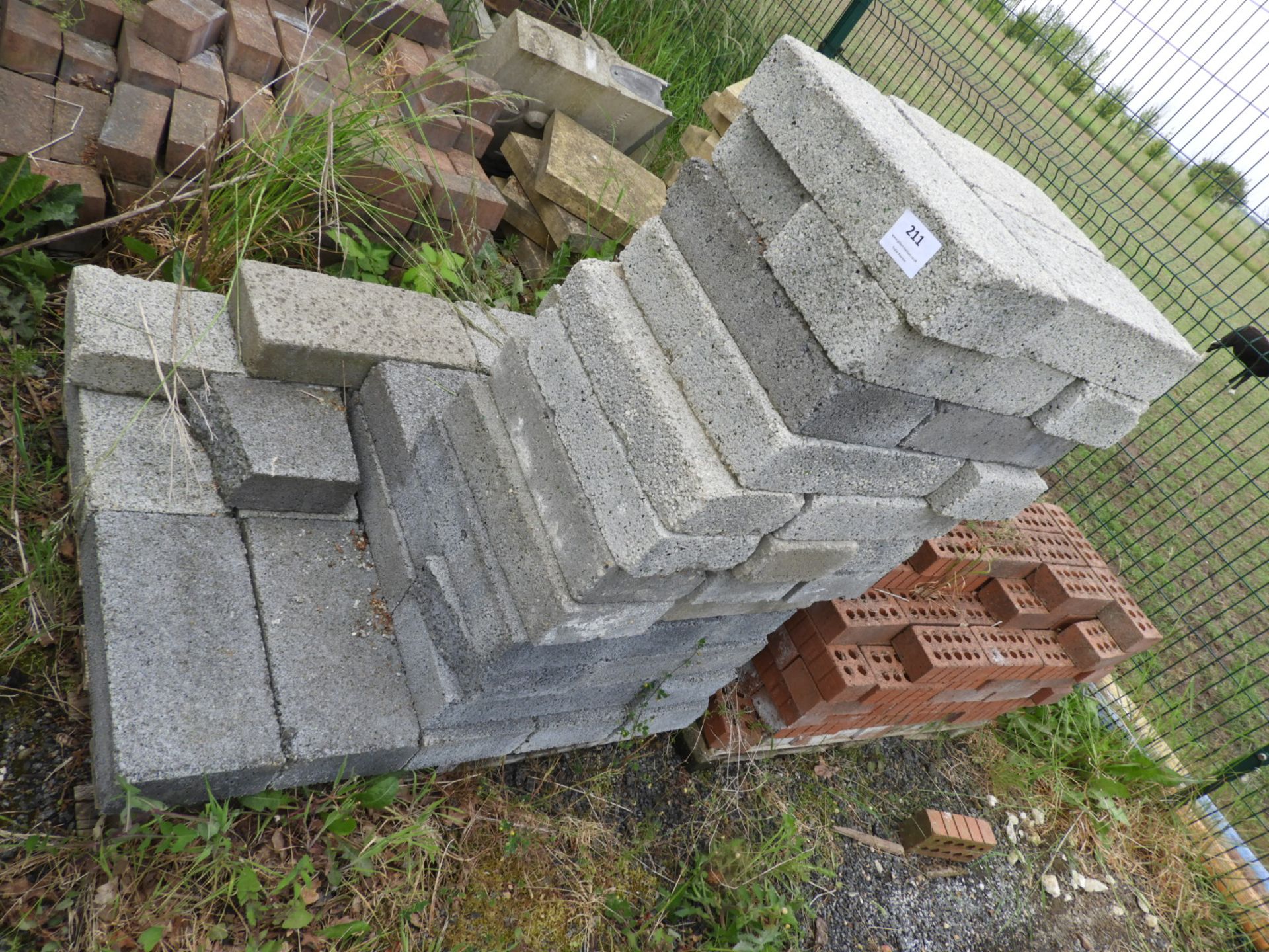 *Six Pallets Containing Assorted Brick Sets, Road Curbs, Tactile Paving...