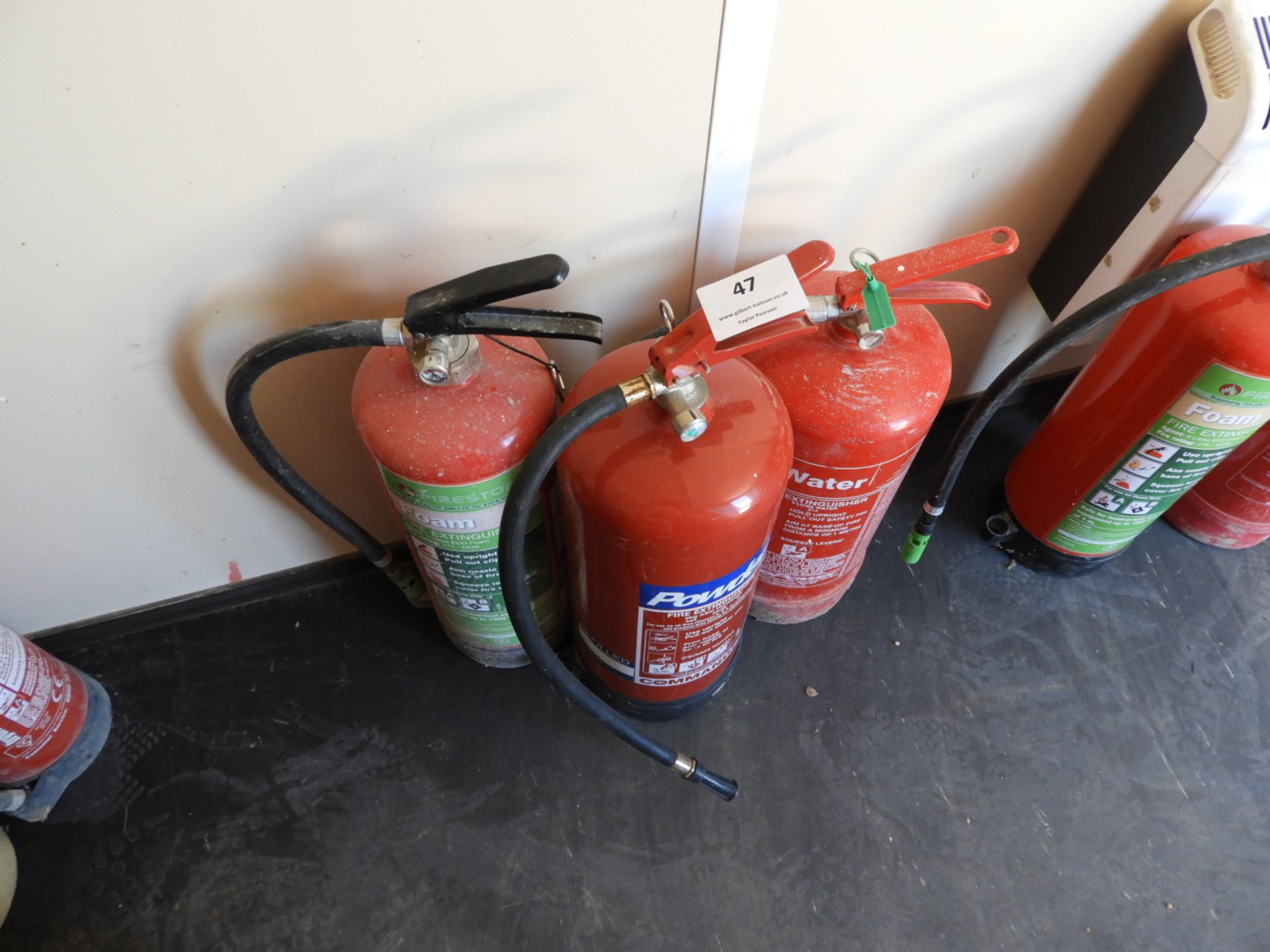 *Foam, Dry Powder and Water Fire Extinguishers