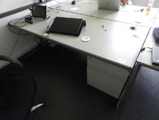 *Office Desk with Right Hand Drawer Pedestal in Gr