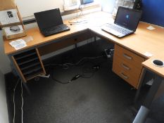 *L-Shape Desk with Left Hand Return and Modesty Bo