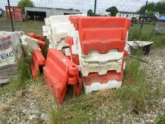 *Quantity of Red & White Plastic Roadbloc Barriers