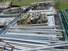 *Ten Sheets of Galvanised Site Fencing Complete with Supports and Blocks