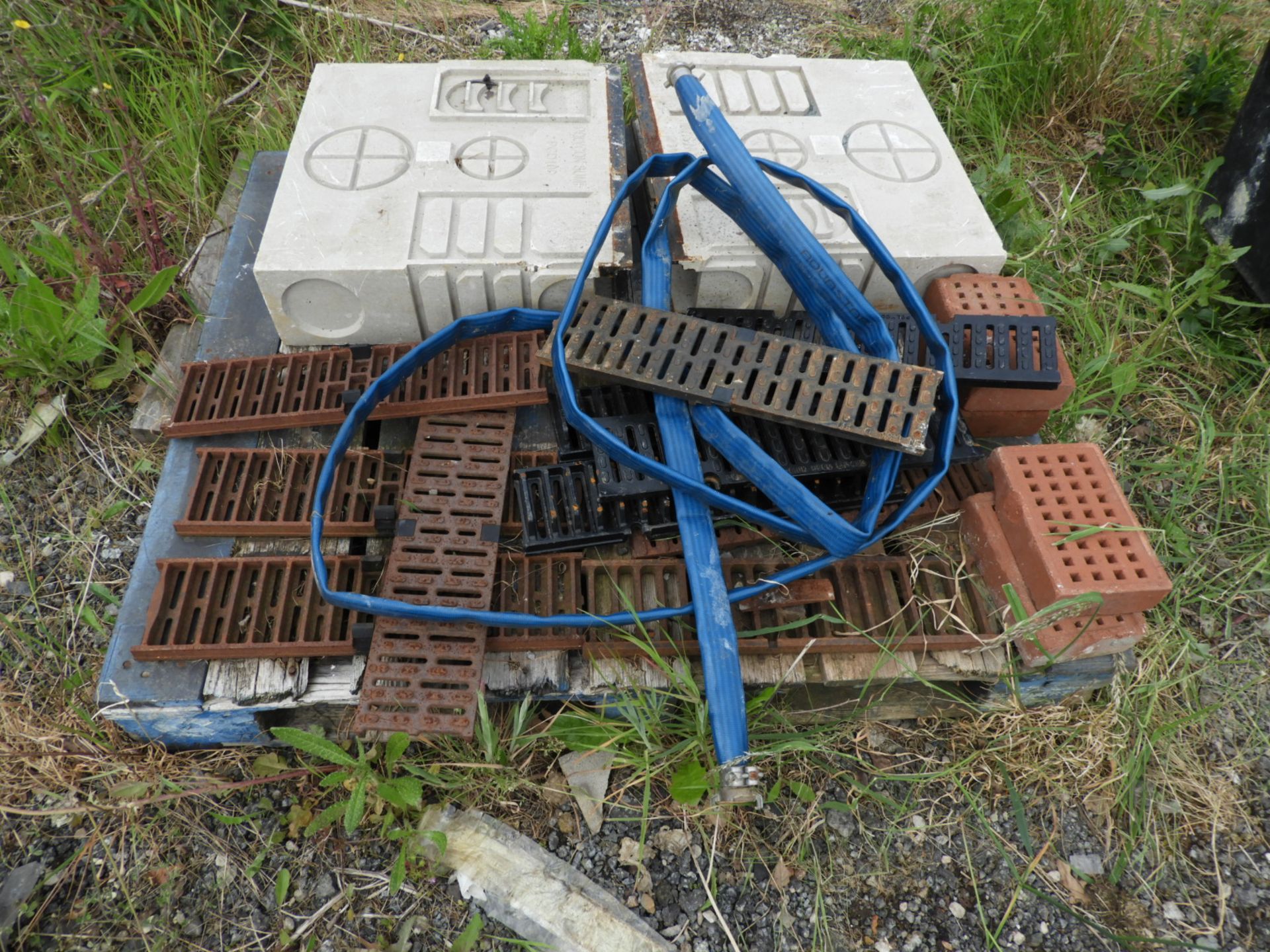 *Two Pallets Containing Galvanised Inspection Covers, Drain Collars and Assorted Cast Ion Grates - Image 2 of 2