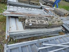 *Ten Sheets of Galvanised Site Fencing Complete with Supports and Blocks