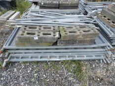 *Ten Sheets of Galvanised Site Fencing Complete with Supports and Blocks