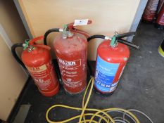 *Foam, Water and Dry Powder Fire Extinguishers