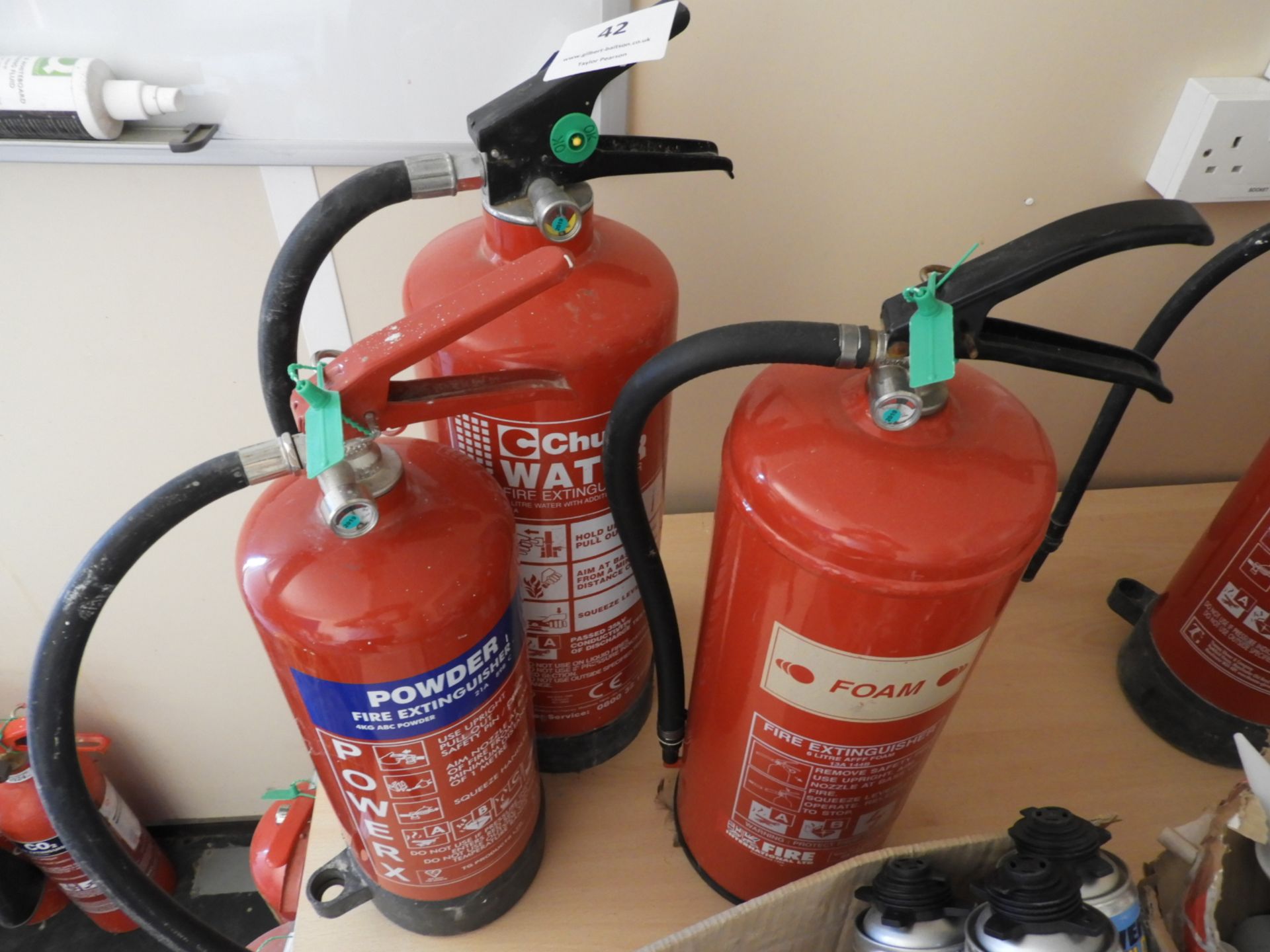 *Foam, Water and Dry Powder Fire Extinguishers