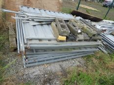 *Ten Sheets of Galvanised Site Fencing Complete with Supports and Blocks