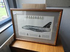 *Framed Print of a Lightning F6 from 11 Squadron R