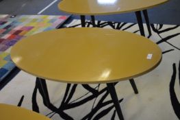 *Gold Topped Oval Coffee Table