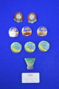 Nine Enameled Butlins Badges