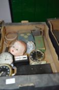 Vintage Alarm Clocks, Miniature Tennis Rackets, Bo