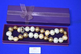 925 Sterling Silver Imitation Pearl Necklace