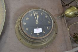 Circular Brass Ships Clock