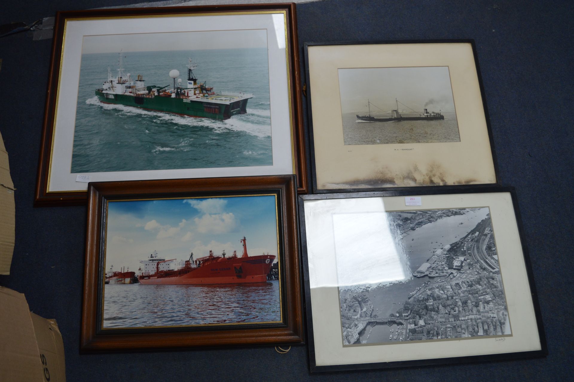 Four Framed Shipping Photographs