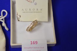 Aurora 14ct Gold Ring with Swarovski Elements Ston