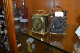 Two Brass Carriage Clocks