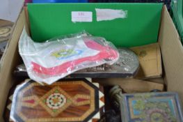 Tray Lot of Collectibles Including Photot Frame, e