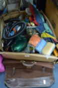 Box of Household Goods; Mini Vacuum Cleaner, Umbre