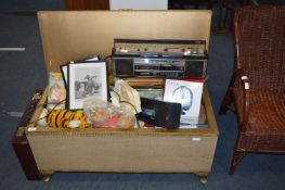 Ottoman and Contents Including Soft Toys, Portable