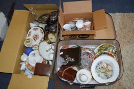 Three Boxes of Pottery, Decorative Items, Platedwa