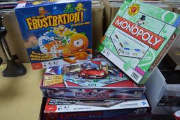 Box of Monopoly Games, etc.