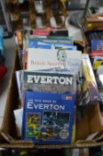 Box of Sporting Books and Football Programmes