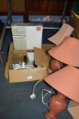 Lamp Bases and Shades, Double Bed Set, etc.