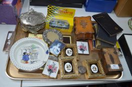 Tray of Collectibles Including Coalport Paddington