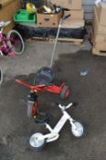 Push Along Tricycle and a Tiny Bike