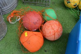 Net Containing Basket Balls