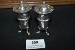 Pair of Hallmarked Silver Casters