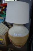 Retro Style Raffia & Terracotta Table Lamp