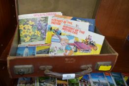 Small Vintage Suitcase Containing Tea Cards