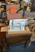 Vintage Novum Sewing Machine, Drop Leaf Trolley, e