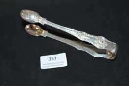 Large Hallmarked Sterling Silver Sugar Tongs