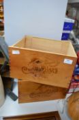 Two Wooden Wine Crates