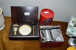 Shaving Set, Pewter Tankard and a Pen Set etc.