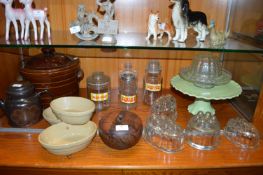 Glass Jelly Moulds, Storage Jars, Victorian Crock