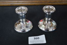 Pair of Hallmarked Sterling Silver Candlesticks