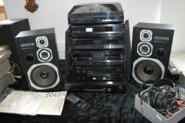 Kenwood Audio System Six Separate Pieces plus with Speakers, Headphones, Cables, etc.