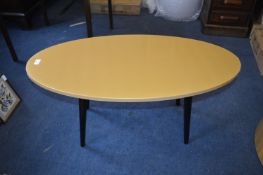 *Gold Painted Oval Coffee Table