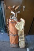 Two Bags of Vintage Golf Clubs