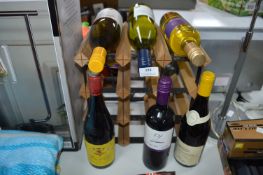 Wine Rack Containing 6 Bottles of Red & White Wine